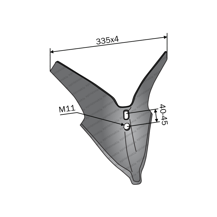 Ditcher 335x4 335x4 Φ11 (1561-Α) AMW