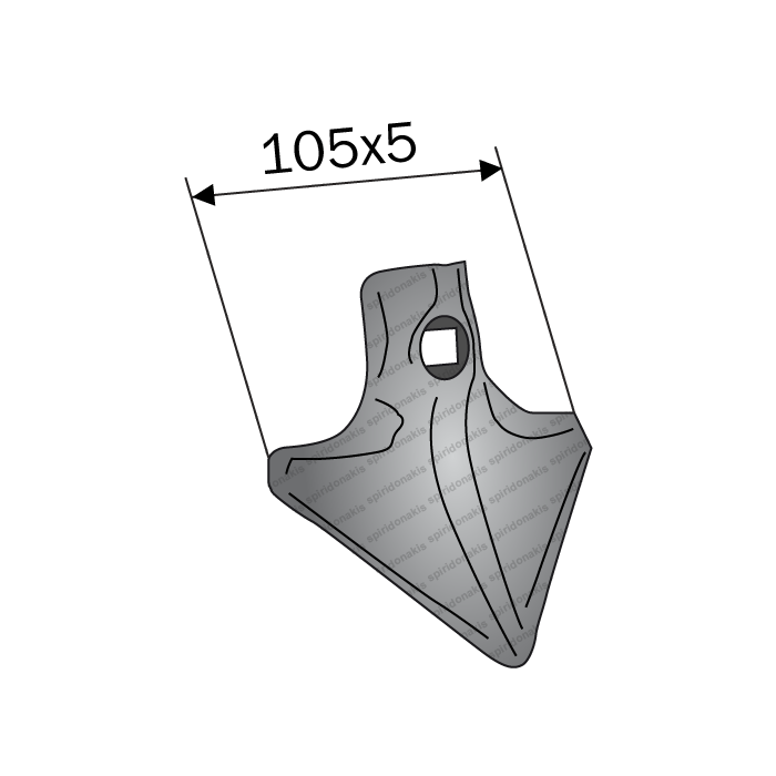 Cultivator Flex Sweep Point 105x5 AMW