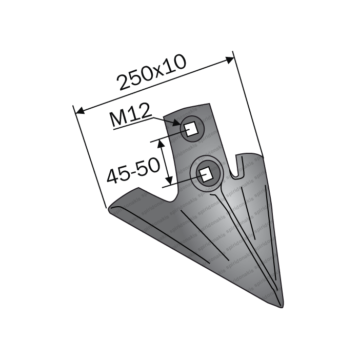 Χελιδόνι Riper 240x10/45-50/M12 BPT