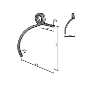 Vineyard Edge Double Coil Tine 27x27 Without Point Left Bianchi