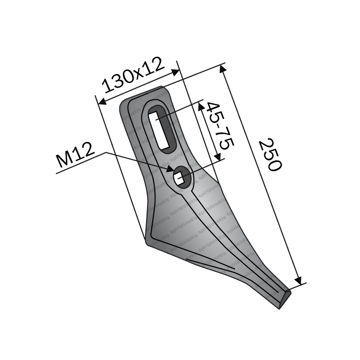 Cultivator Large Heart Point BPT