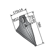 Καρδιά μεγάλη 170x14/45-70/M12 BPT