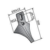 Καρδιά μεγάλη 200x14/45-70/M12