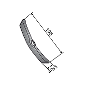 Flex Cultivator S-Tine Reversible Point 40x5x195 AGT