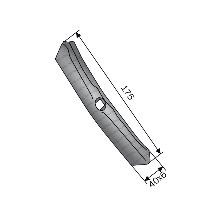 Cultivator Rau Reversible Point 40x5x190 Bianchi