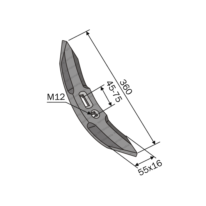 Cultivator Reversible Point Chisel BPT