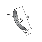 Νύχι Καλλιεργητή Διπλή Καρδιά 110x8x308/45 M12 Bianchi