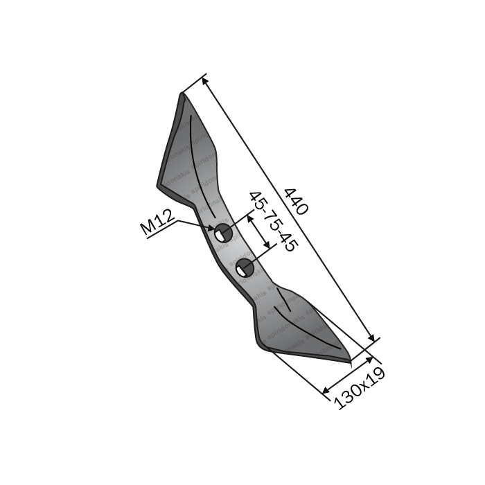 Cultivator Reversible Double Heart Point Bellota