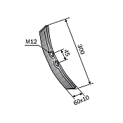 Νύχι Καλλιεργητή Διπλής Κοπής 60x10x300/45 Μ12 Bianchi