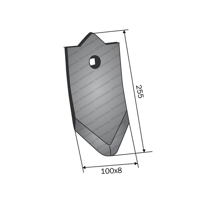 Νύχι Καλλιεργητή Unia 120x12x255 Agriforge 