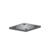 Clamp Plate Straight 20x20 for Tine Tube 50x50