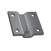 Clamp Plate Curved 20x20 for Tine Tube 50x50