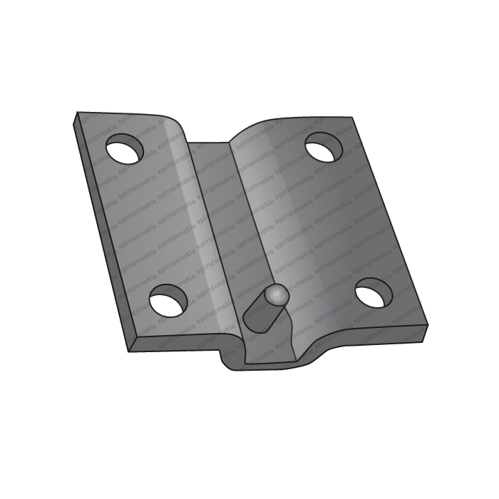 Clamp Plate Curved 30x30 for Tine Tube 100x100