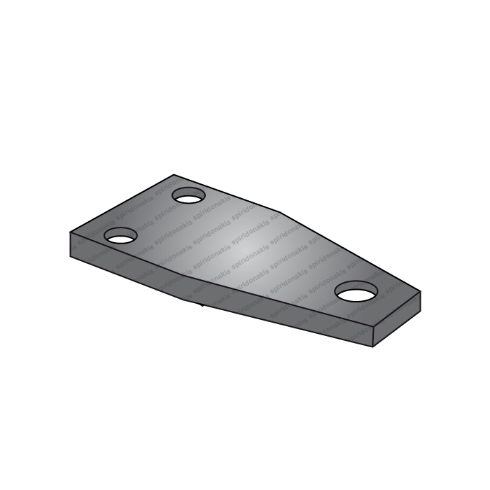 (04-088) - - Clamp plate Chisel 100x15 3 holes - %f (www.spiridonakis.com)