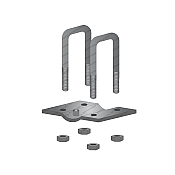 Complete Clamp 25x25 for Tine Tube 80x80