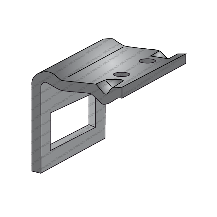 Cultivator Clamp 100x14 for Double Tine Tube 80x80 Bianchi