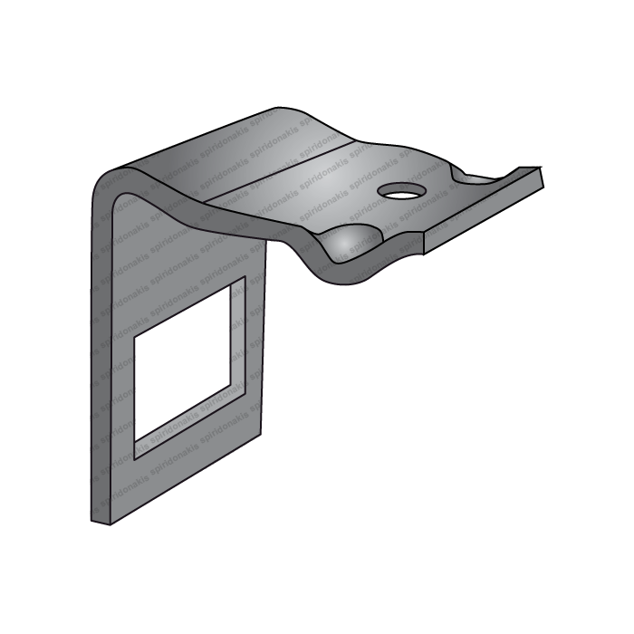 Double Tine Clamp 45x12 for Tine Tube 50x50