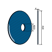 Δίσκος Επίπεδος Ίσιος Ofas 16'' 410mm Φ62