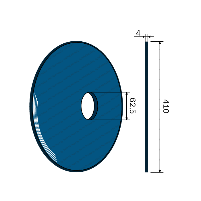 Δίσκος Επίπεδος Ίσιος Ofas 16'' 410mm Φ62