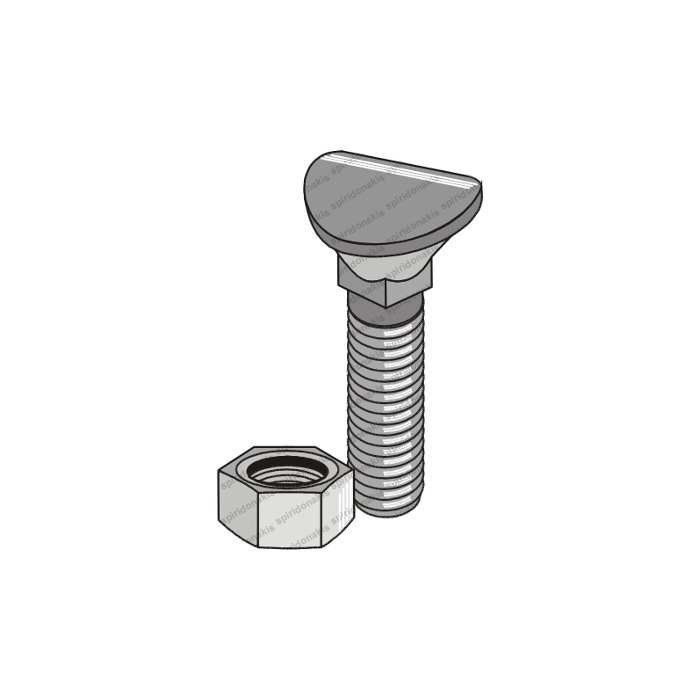 Countersunk Bolt 8.8 10x38 + Nut Special