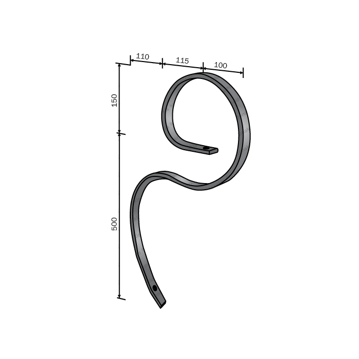 Ελατήριο Καλλιεργητή Flex 32x12 χωρίς Νύχι Bianchi