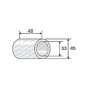 Plastic Ring for Cultivator Rollers L.48 Φ45-33 Plastic Ring for Cultivator Rollers L.48 Φ45-33