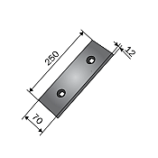 Tail Spring with Holes for Point 70x12x250 Bianchi