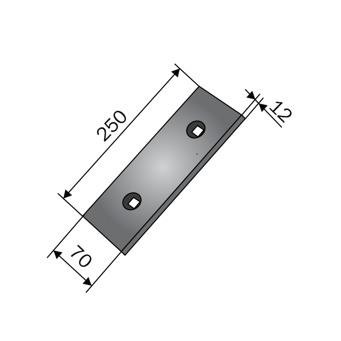 Tail Spring with Holes for Point 70x12x250 Bianchi