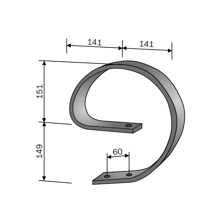 Ελατήριο Πλαισίου 60x12/60 M12 Bianchi