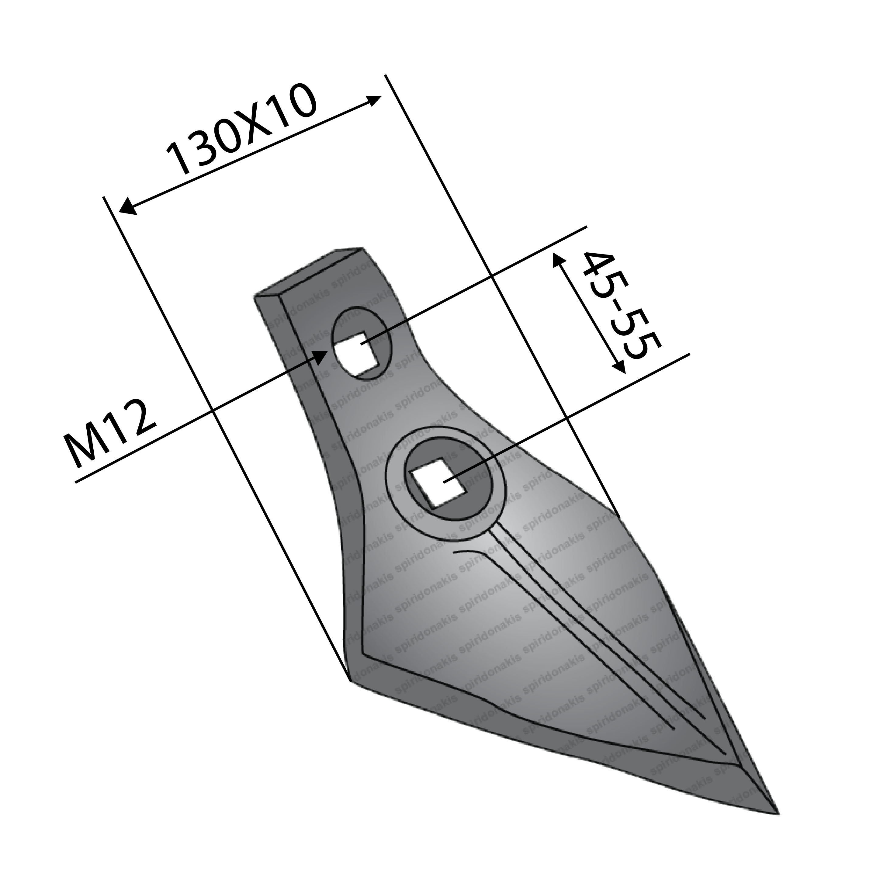 Riper Heart Point 130x10/45-55/M12 Greek