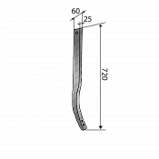 Σταβάρι Καλλιεργητή Tedesca 60x25 L720mm BPT