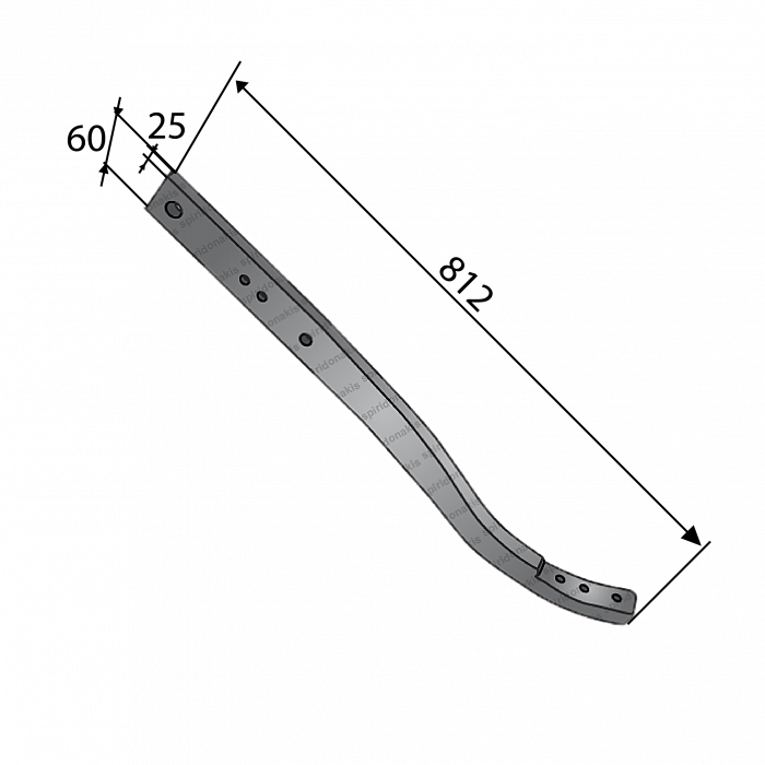 Σταβάρι Καλλιεργητή Tedesca 60x25 L865mm BPT