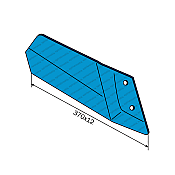 Πτερύγιο Πλαϊνό Καλλιεργητή Lemken 3374420 FL35D Gek 370x12 Δεξί Agriforge