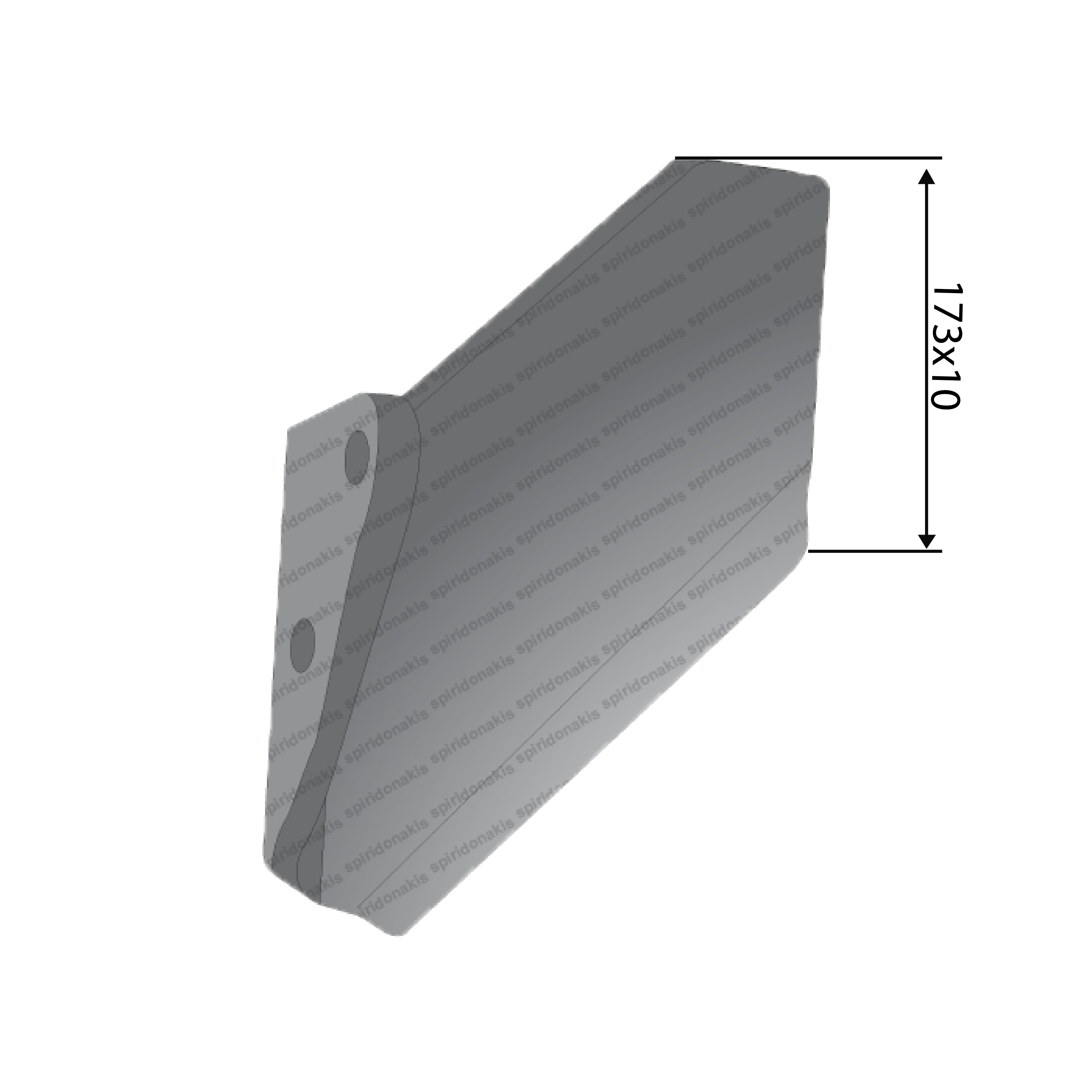 Cultivator Wing Share Horsch 34060856C 173x10 Left