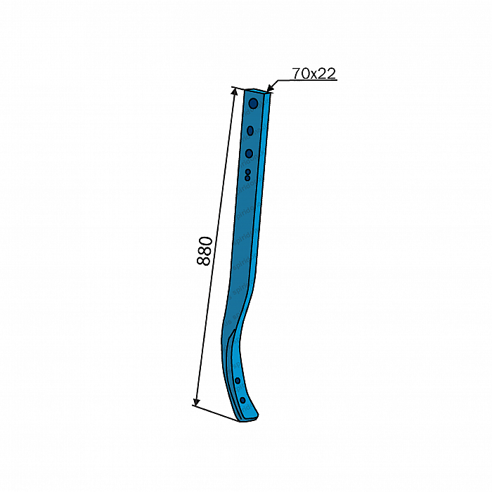 Σταβάρι Καλλιεργητή Lemken 4653680 D24 70x22 L.880mm BPT