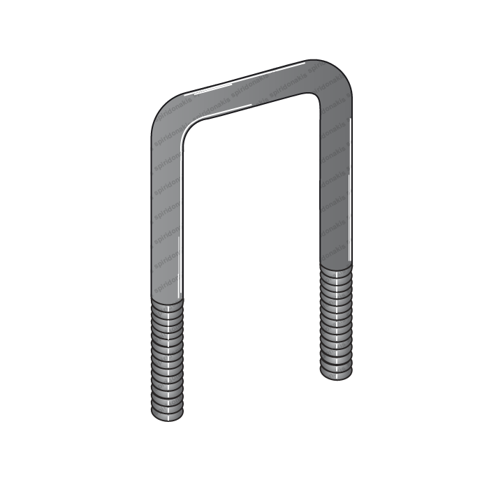 Stirrup Bolts M12x275 for 20x20 for Tine Tube 60x60 Zinc Plated