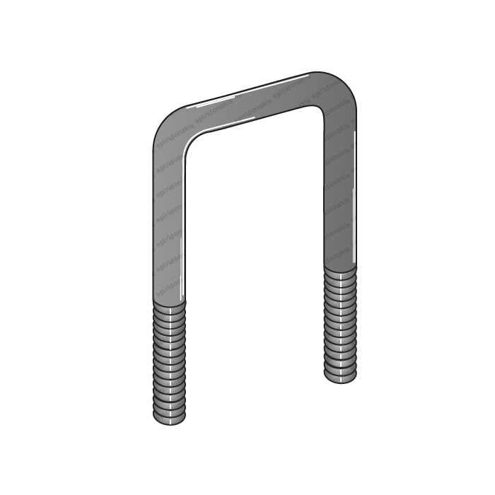 Stirrup Bolts M14x275 for Tine Tube 60x60 Zinc Plated