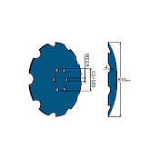 Δίσκος Πολύδισκου Οδοντωτός 20'' Bellota Δίσκος Πολύδισκου Οδοντωτός 20'' Bellota