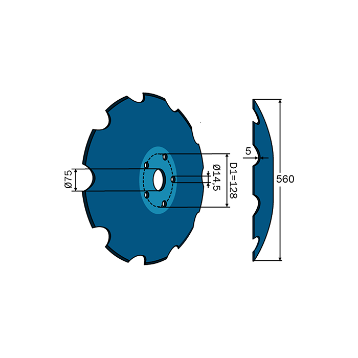 Δίσκος Πολύδισκου Οδοντωτός 22'' Bellota Δίσκος Πολύδισκου Οδοντωτός 22'' Bellota