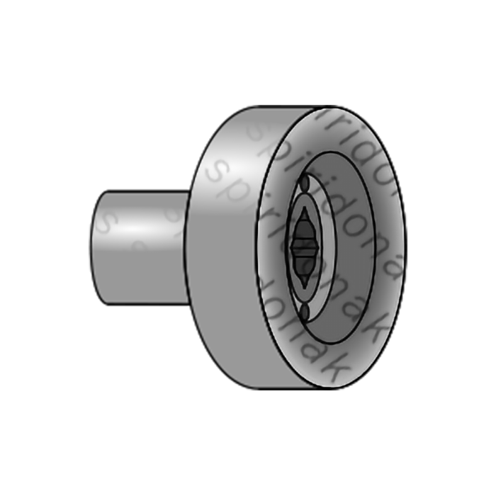 Cap for steel disc hub 25x25 male 170mm