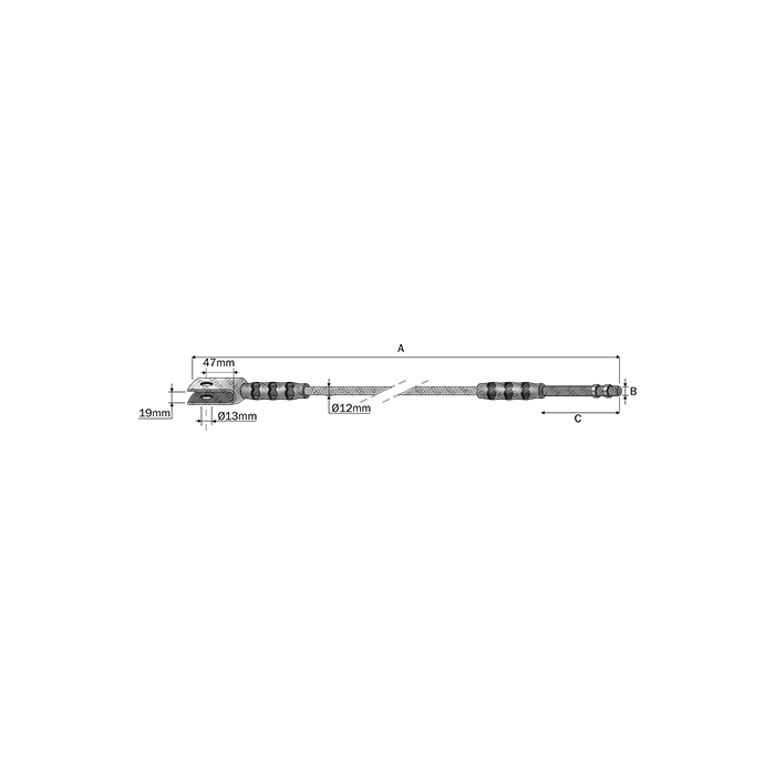 DISC HARROW WIRE ROPE ZORBAS Μήκος 142mm M16 (13.5mm)