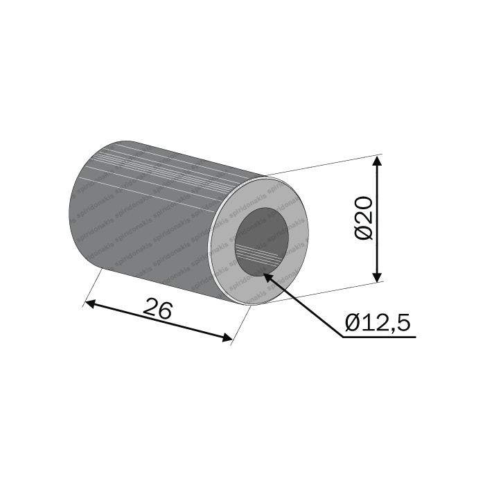 Spacer 28x40 Ø20,5 Berfor