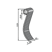 Mulcher Spoon 30x5 119mm Kverneland