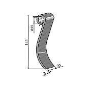 Mulcher Spoon 30x8 183mm Becchio