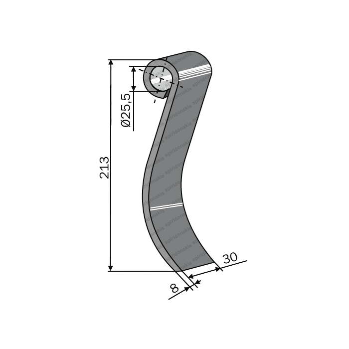 Mulcher Spoon 30x8 213mm Lagarde