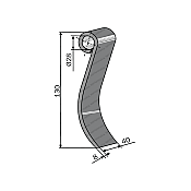 Κουτάλα Καταστροφέα 40x8 130mm Vigolo