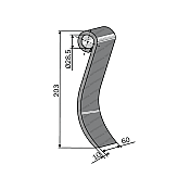 Mulcher Spoon 60x10 203mm Nicolas