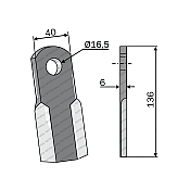 Mulcher Blade Straight 40x6 Sicma