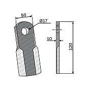 Mulcher Blade Straight 50x10