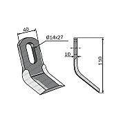 Mulcher Blade Curved 40x10 Hymach 